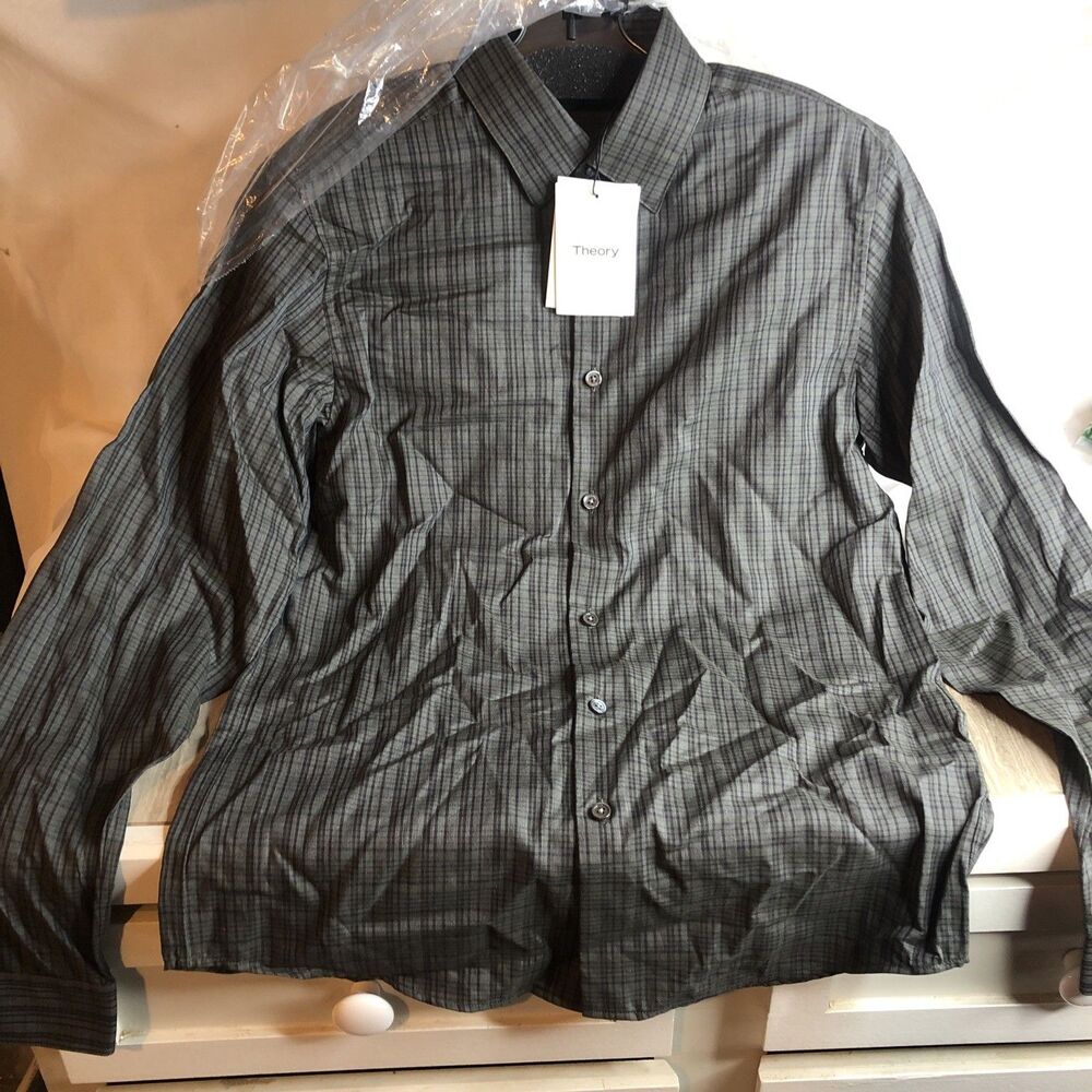 Theory Men's Irving Arch Flanella Olive Size XS NWT - Picture 6 of 13